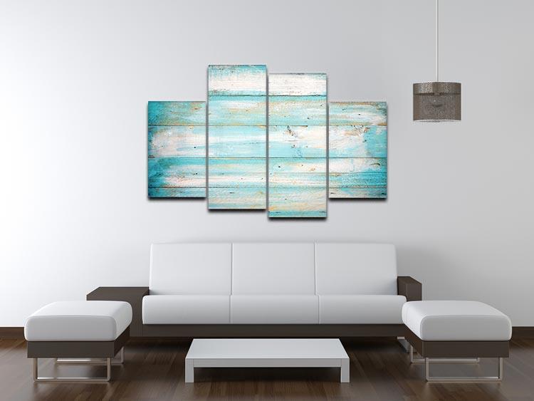 Vintage beach wood 4 Split Panel Canvas  - Canvas Art Rocks - 3