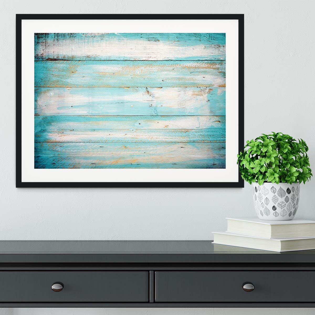 Vintage beach wood Framed Print - Canvas Art Rocks - 1