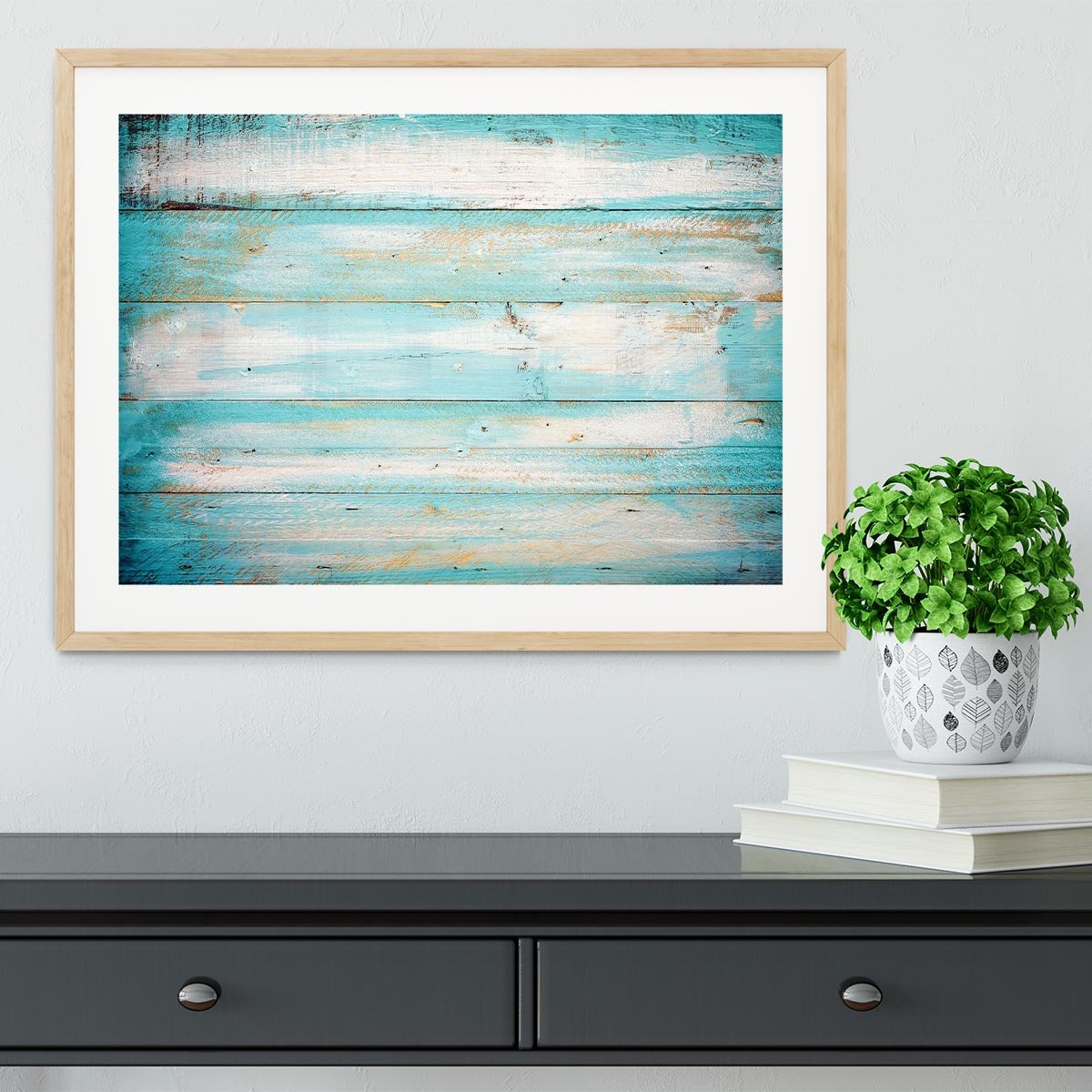 Vintage beach wood Framed Print - Canvas Art Rocks - 3