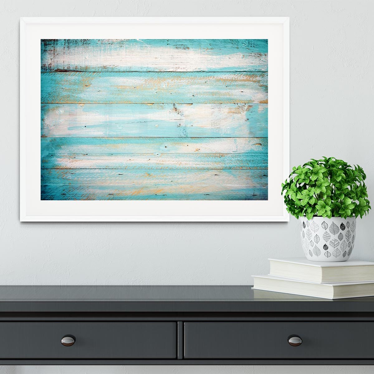 Vintage beach wood Framed Print - Canvas Art Rocks - 5