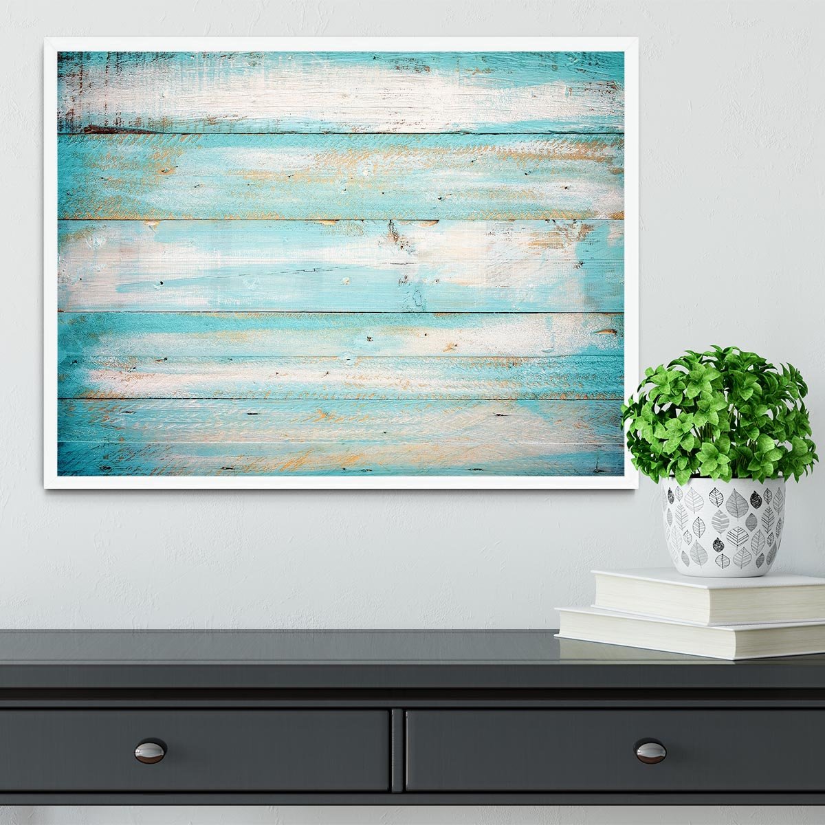 Vintage beach wood Framed Print - Canvas Art Rocks -6