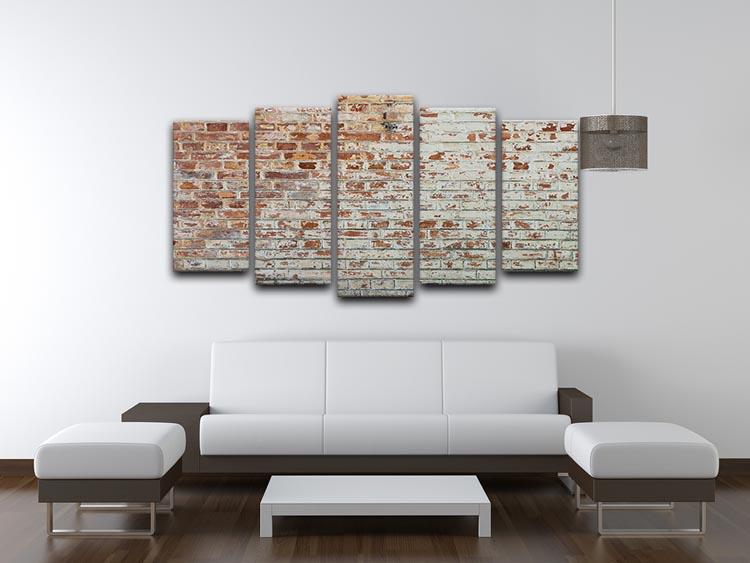 Vintage dirty brick wall 5 Split Panel Canvas - Canvas Art Rocks - 3