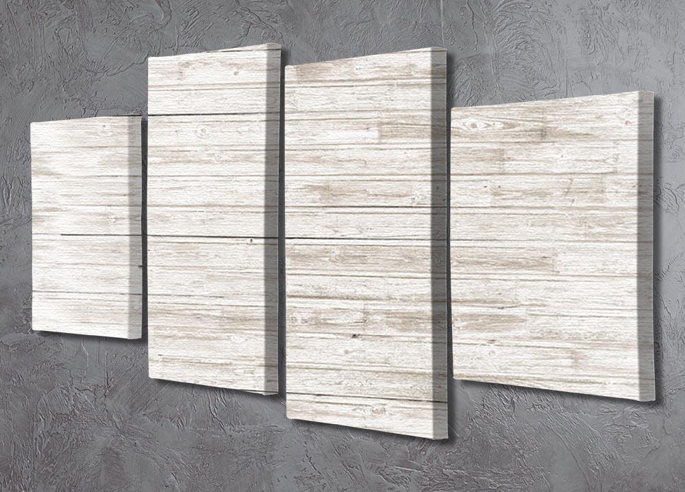 Vintage white wood 4 Split Panel Canvas - Canvas Art Rocks - 2