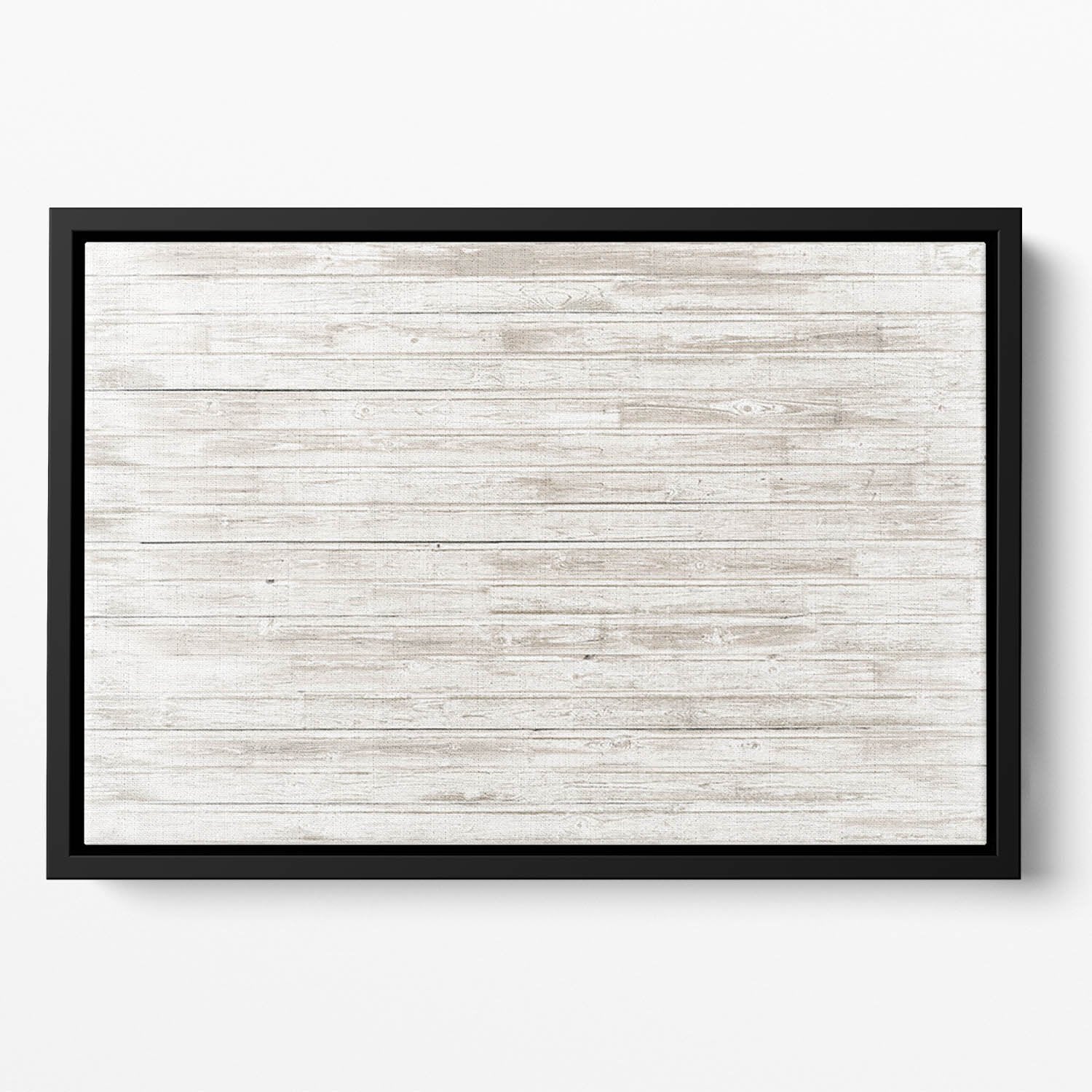 Vintage white wood Floating Framed Canvas