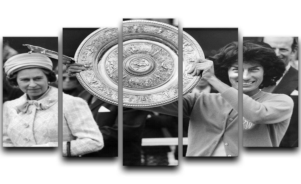 Virginia Wade tennis player 5 Split Panel Canvas  - Canvas Art Rocks - 1
