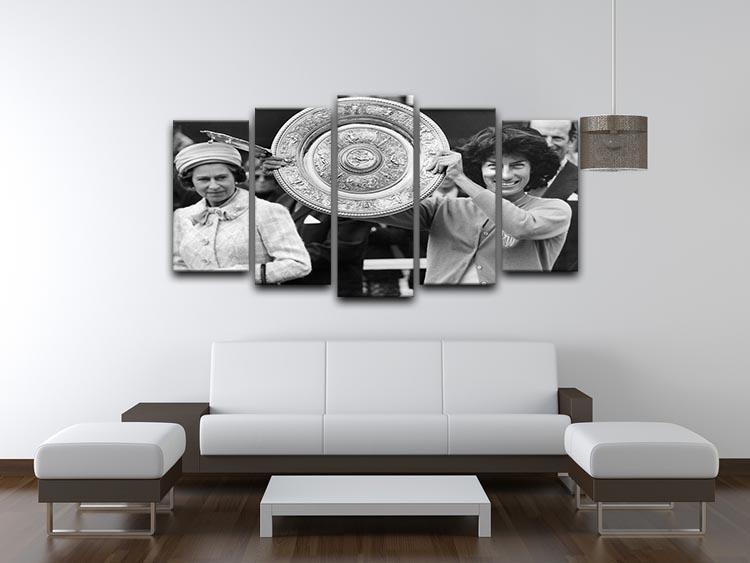 Virginia Wade tennis player 5 Split Panel Canvas - Canvas Art Rocks - 3
