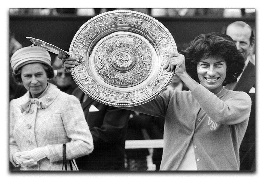 Virginia Wade tennis player Canvas Print or Poster  - Canvas Art Rocks - 1
