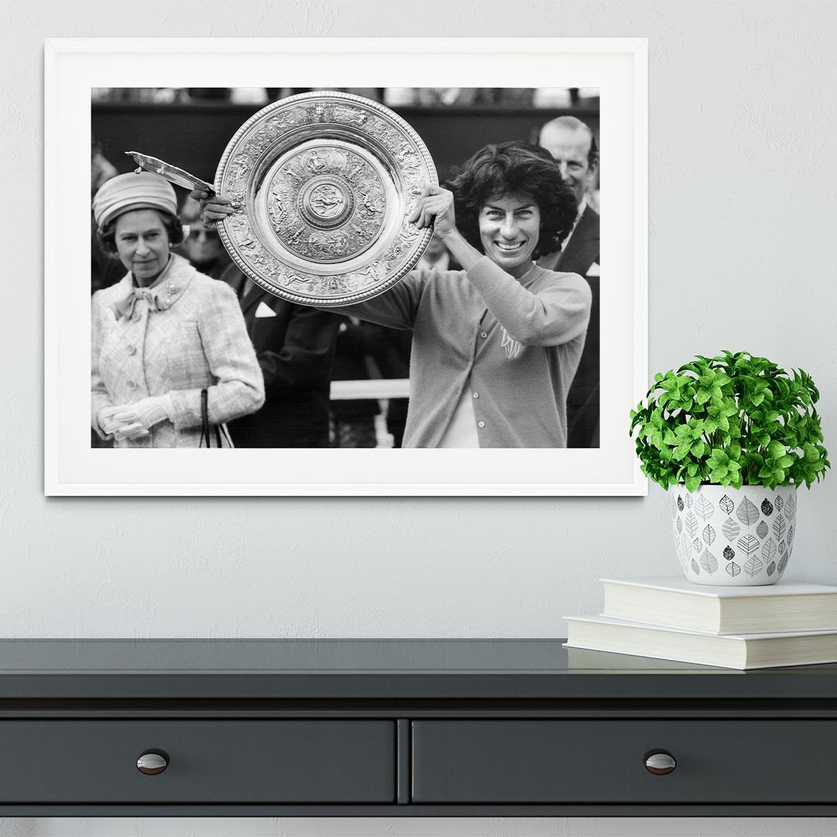 Virginia Wade tennis player Framed Print - Canvas Art Rocks - 5