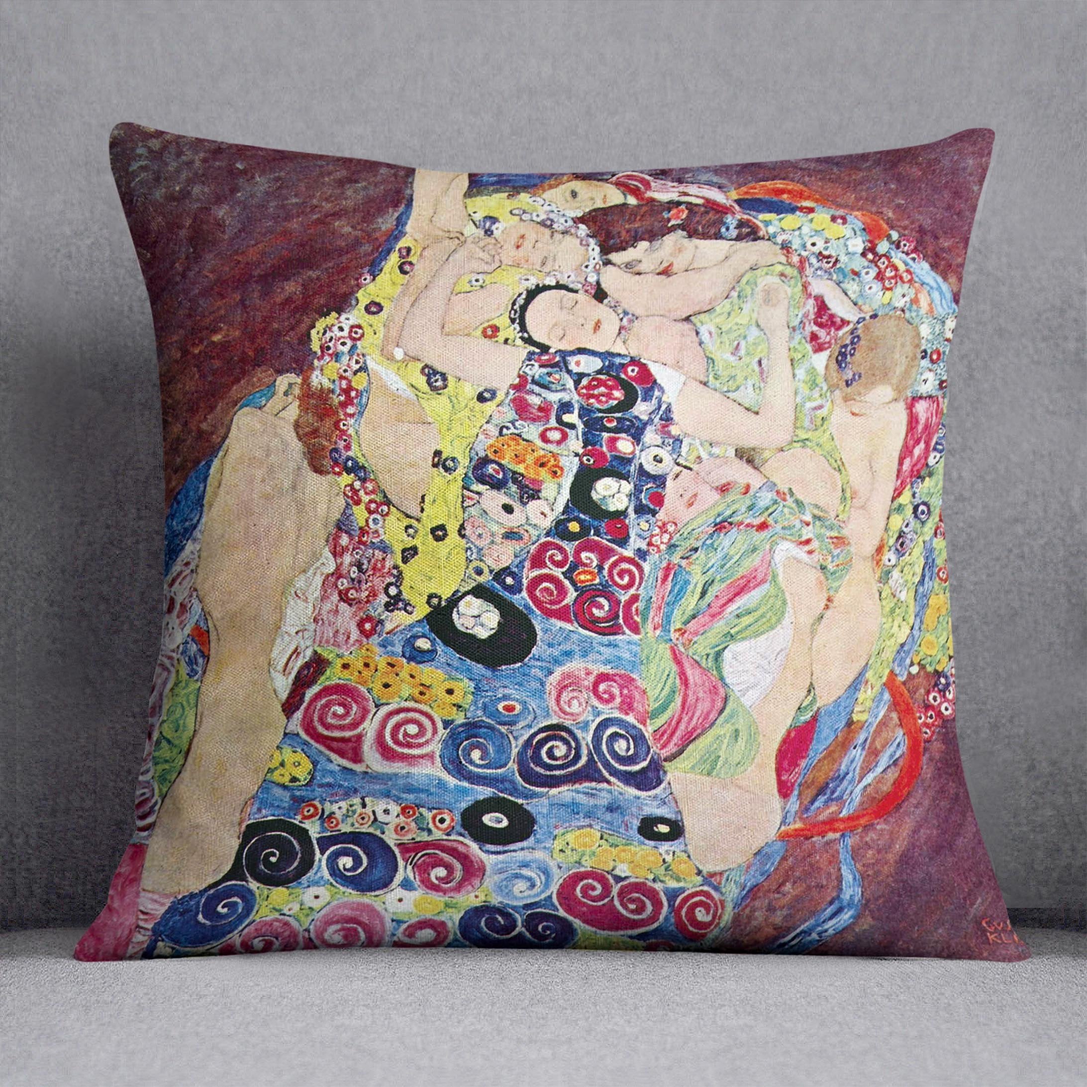 Virgins by Klimt Throw Pillow