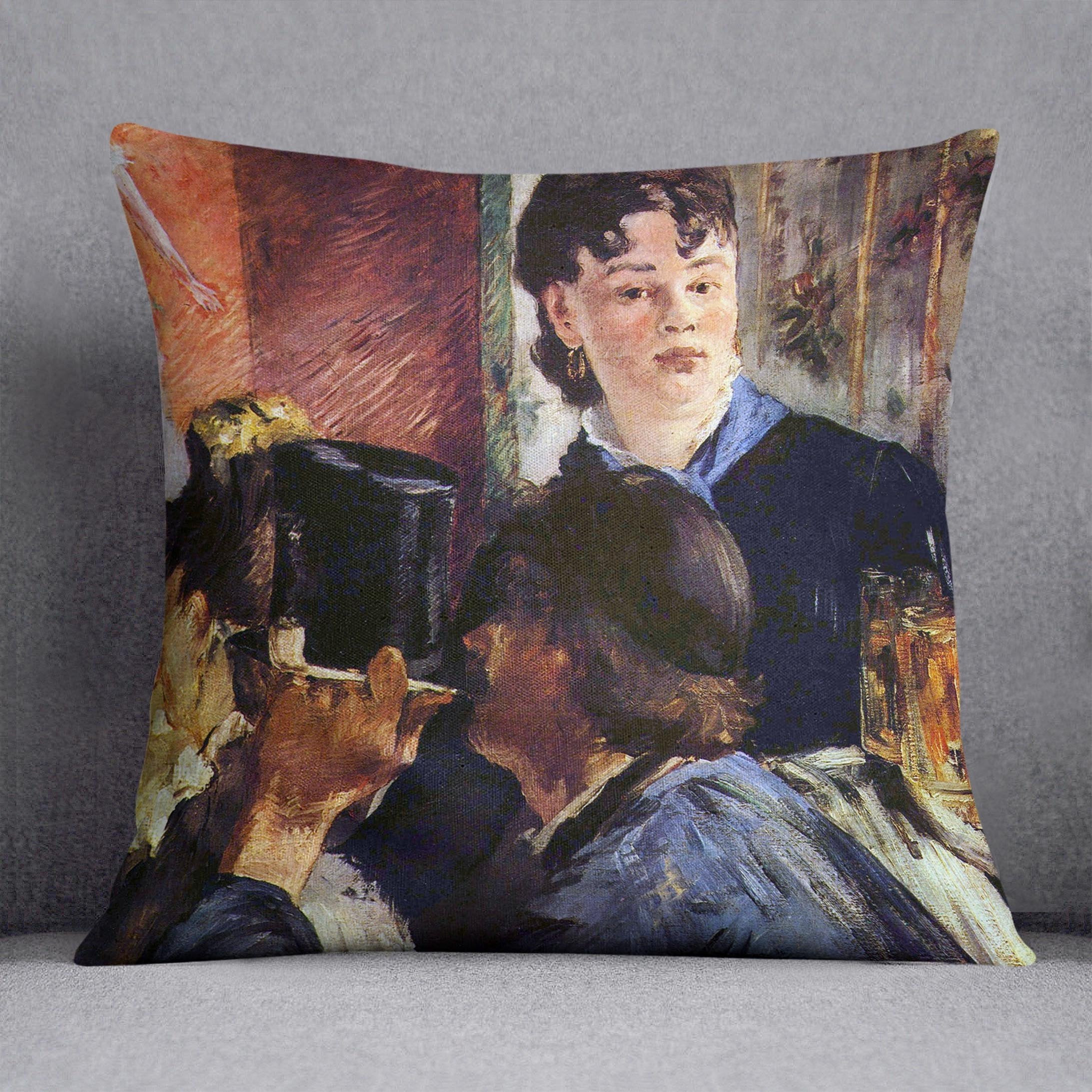 Waitress by Manet Throw Pillow