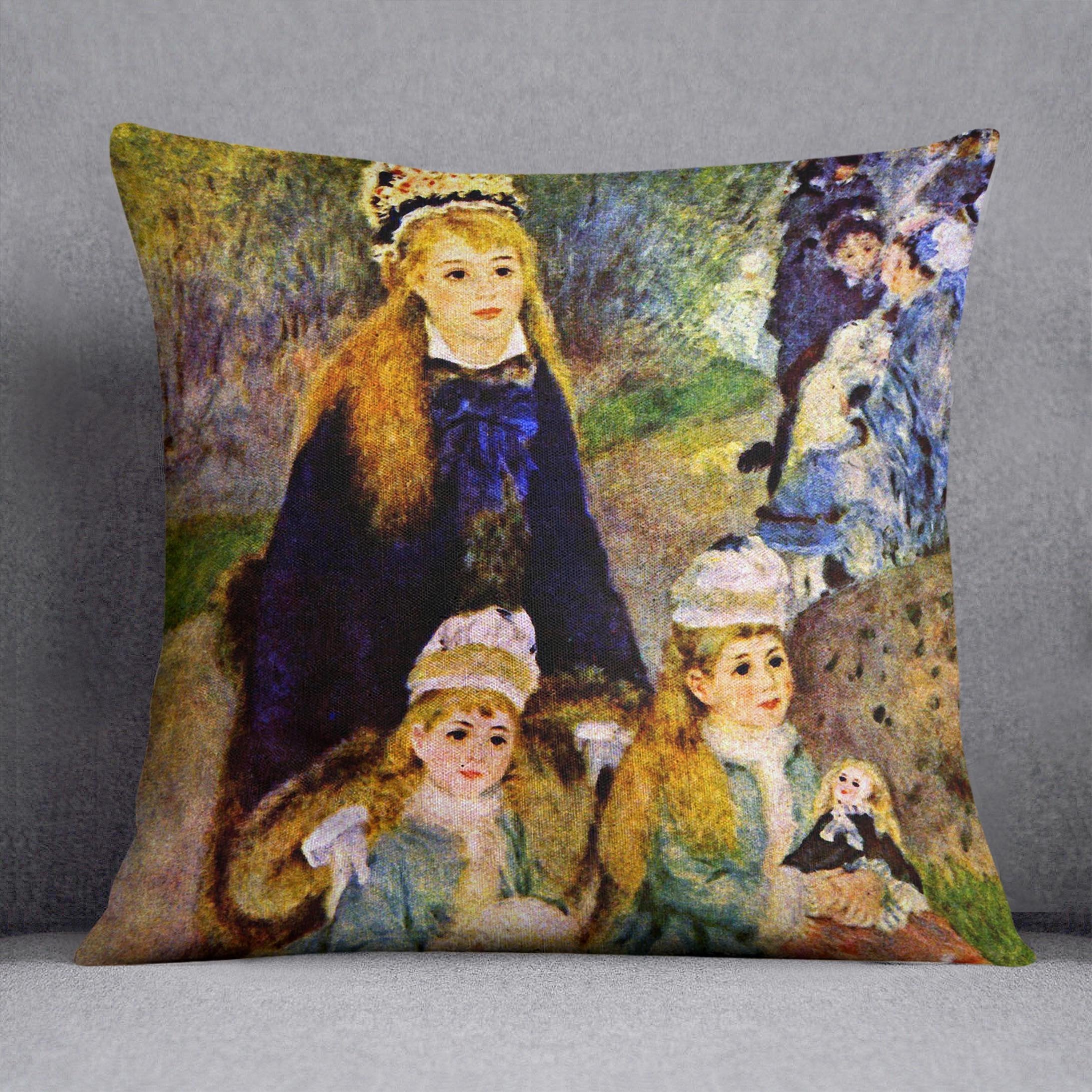 Walk 2 by Renoir Throw Pillow