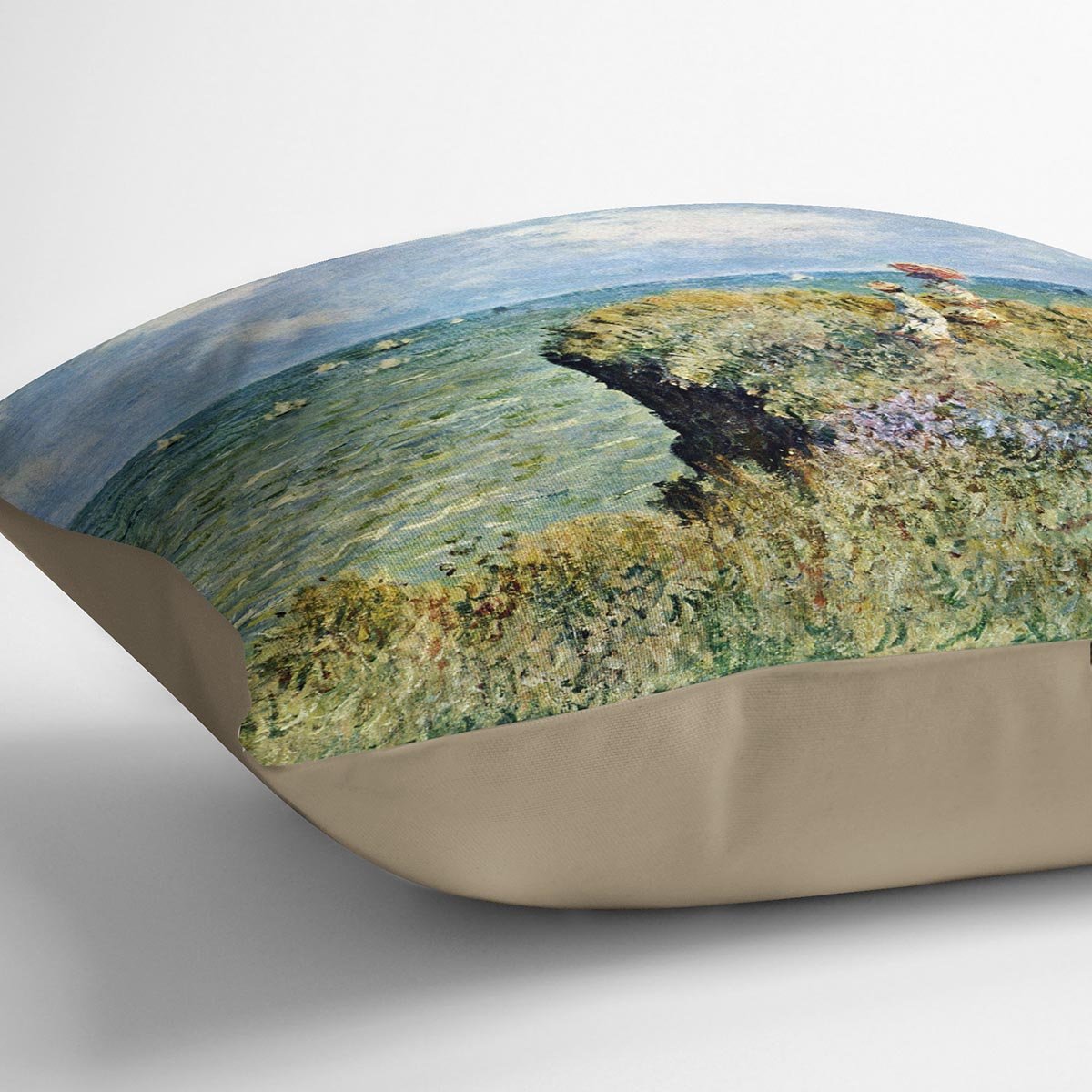 Walk on the cliffs by Monet Throw Pillow
