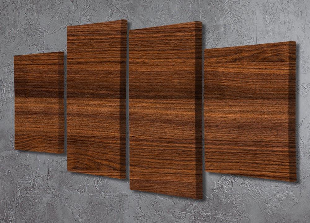 Walnut wood decorative 4 Split Panel Canvas - Canvas Art Rocks - 2