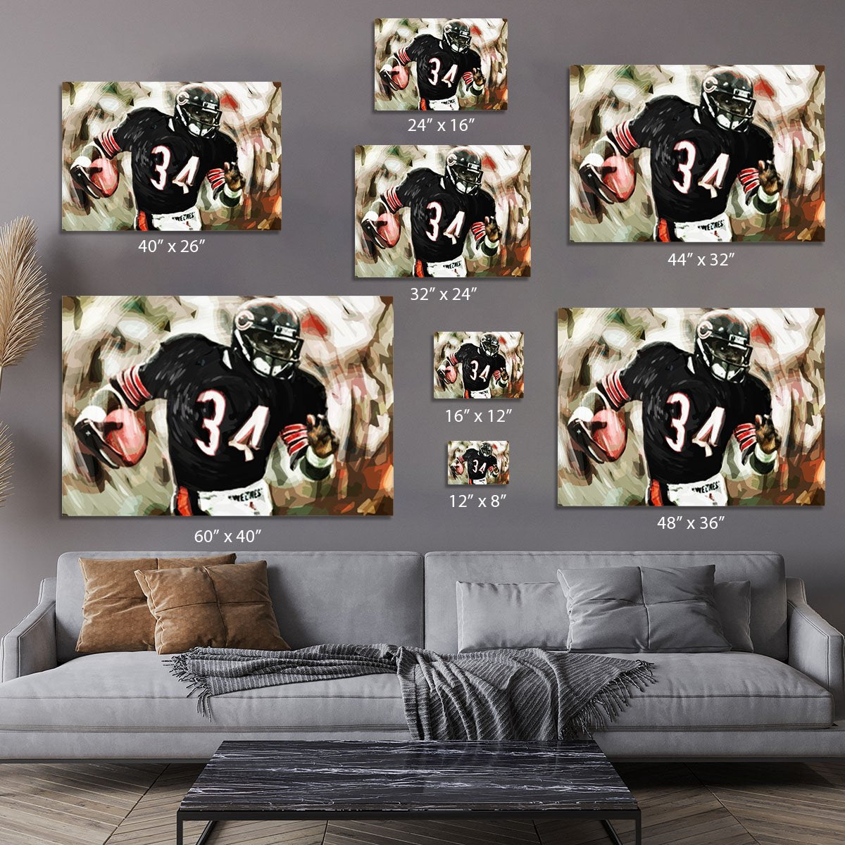 Walter Payton Chicago Bears Canvas Print or Poster