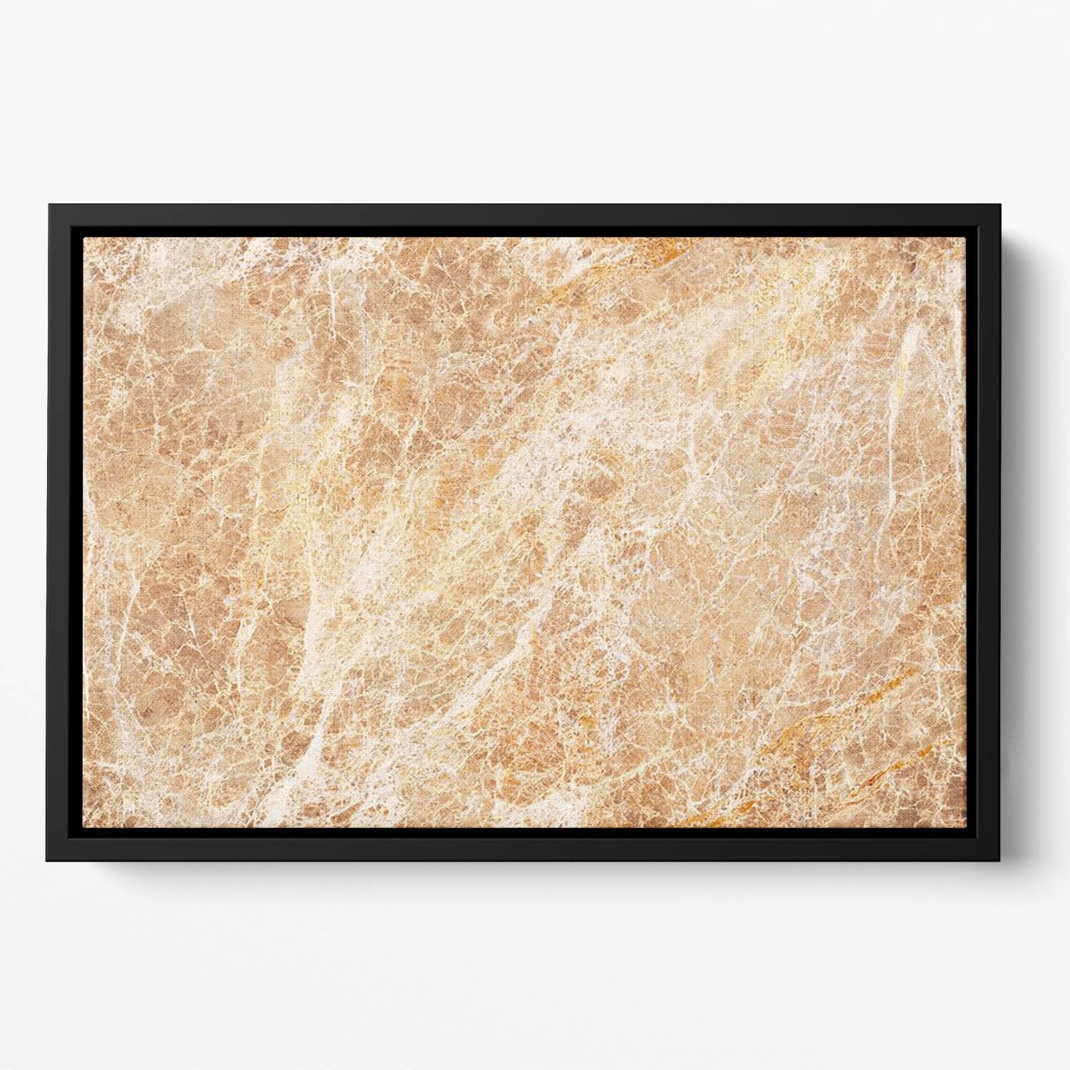Warm colored natural marble Floating Framed Canvas