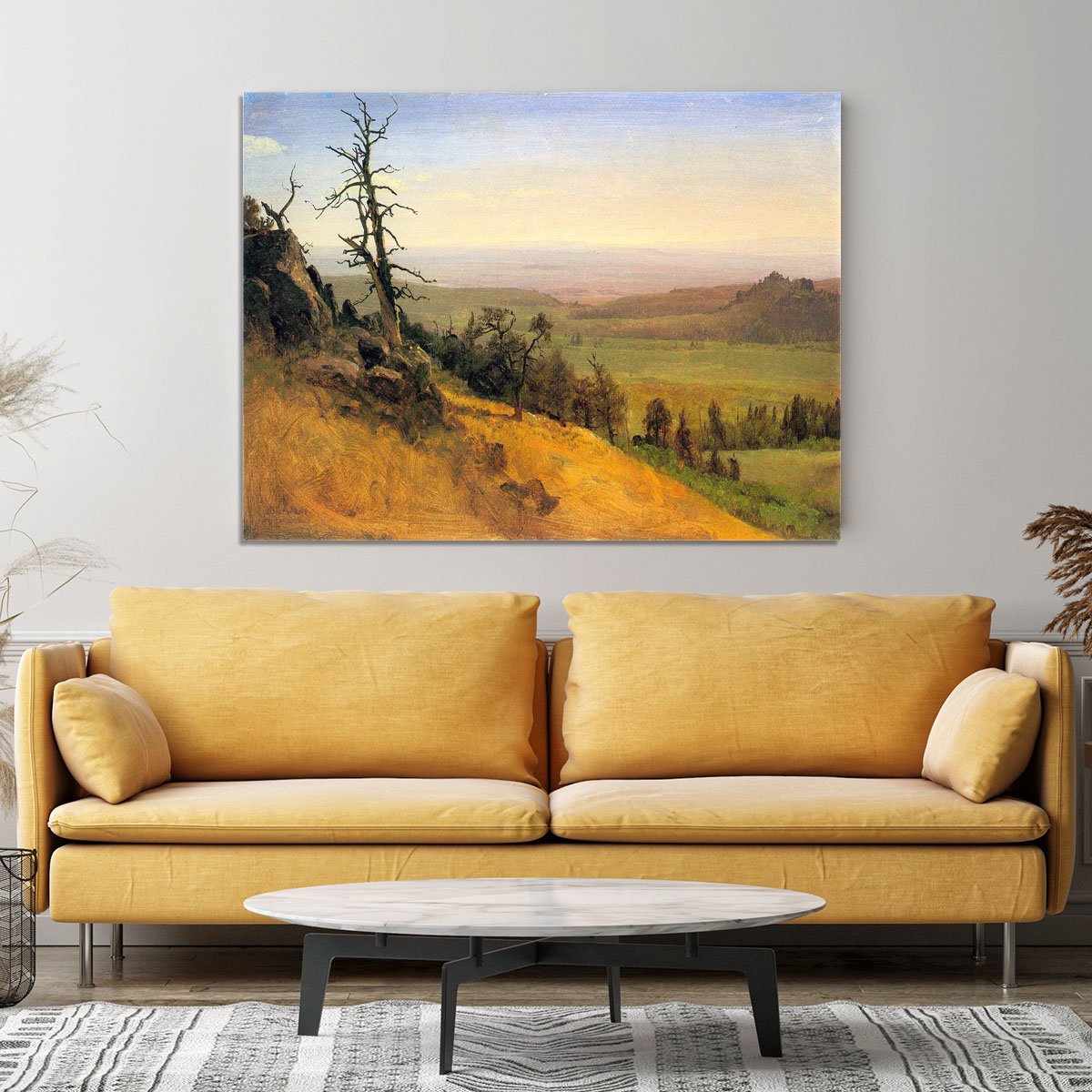 Wasatch Mountains Nebraska by Bierstadt Canvas Print or Poster