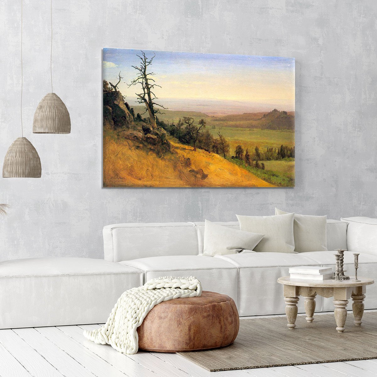 Wasatch Mountains Nebraska by Bierstadt Canvas Print or Poster