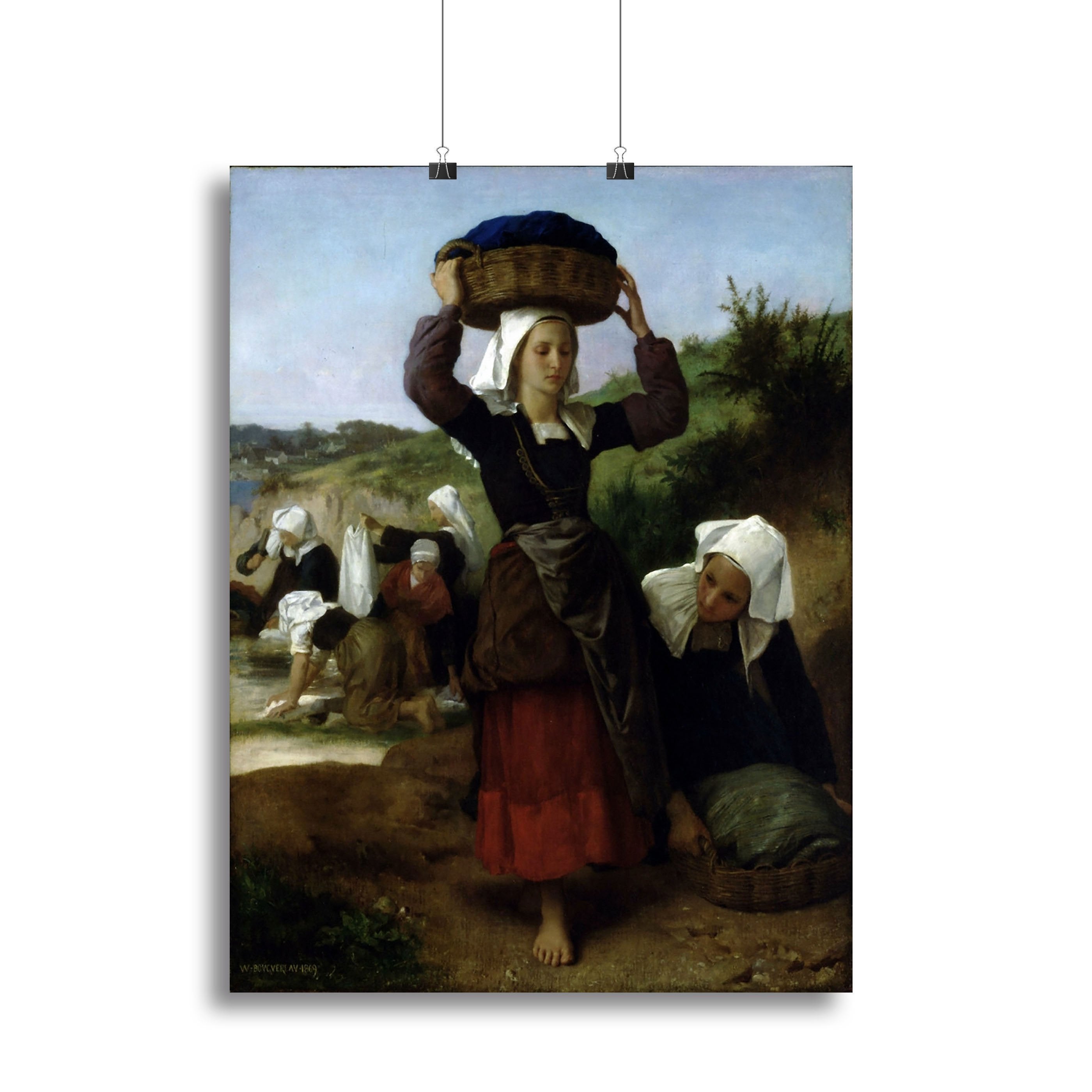Washerwomen of Fouesnant By Bouguereau Canvas Print or Poster