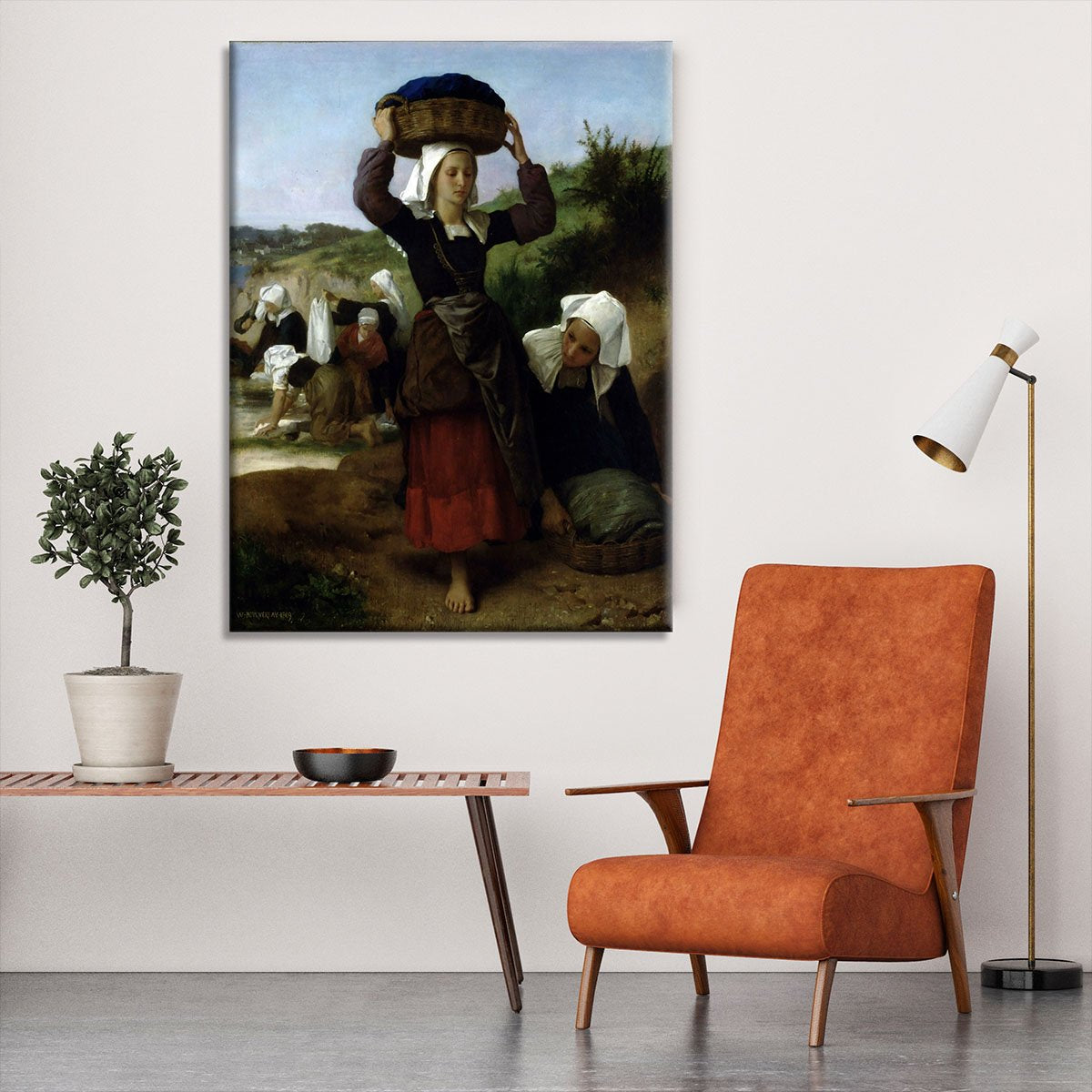 Washerwomen of Fouesnant By Bouguereau Canvas Print or Poster