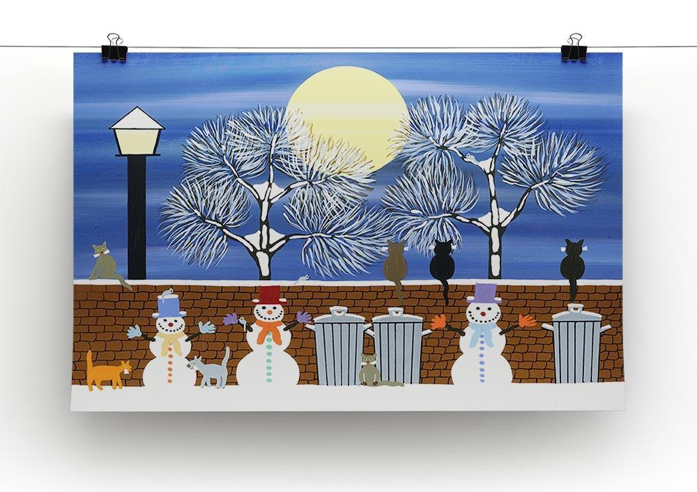 Watching the snow moon by Gordon Barker Canvas Print or Poster - Canvas Art Rocks - 2