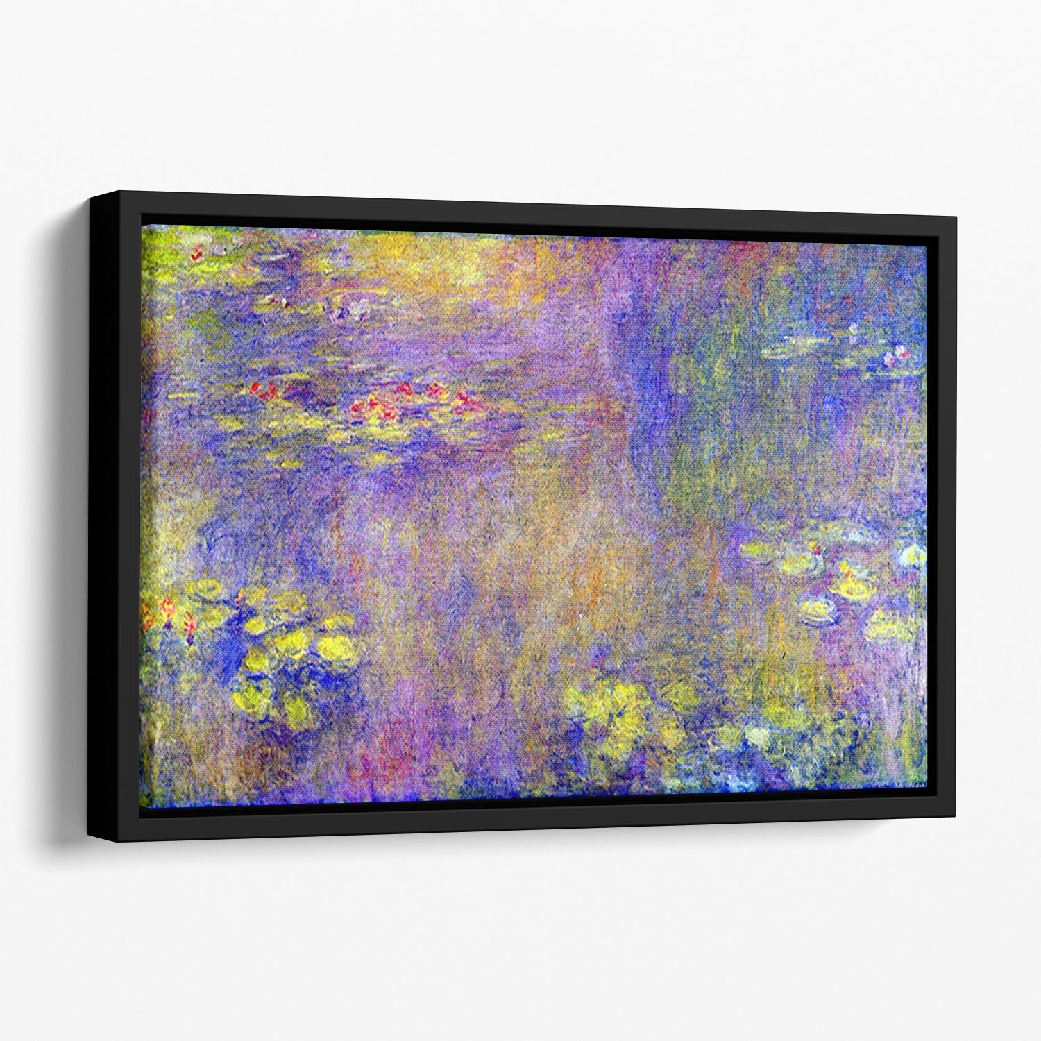 Water Lilies Yellow nirvana by Monet Floating Framed Canvas