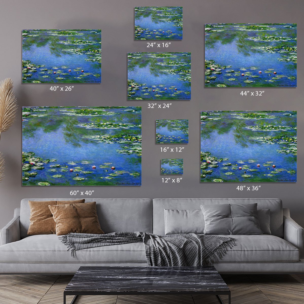 Water Lilies by Monet Canvas Print or Poster