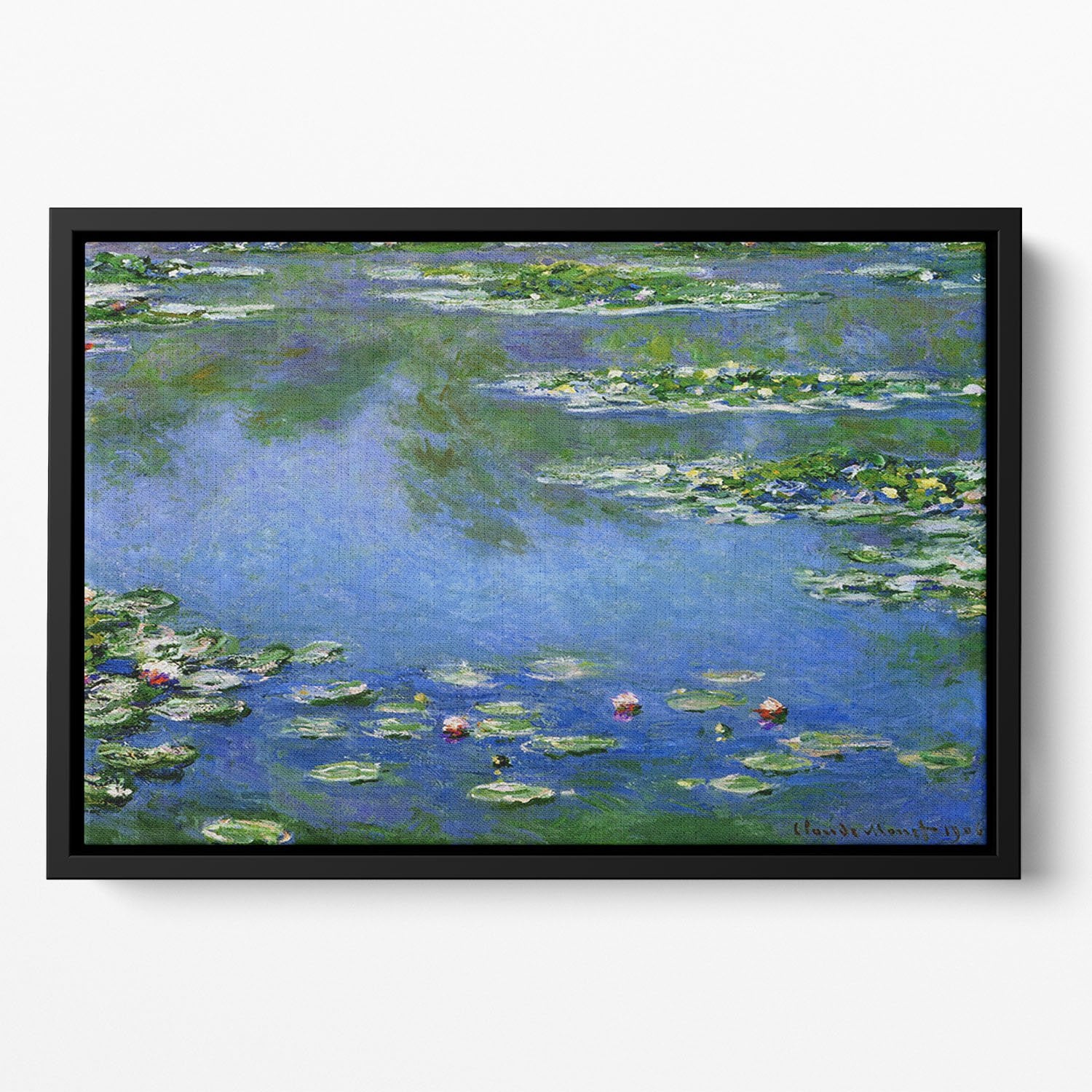 Water Lilies by Monet Floating Framed Canvas