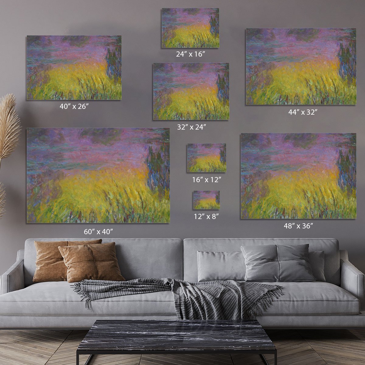 Water Lillies 12 by Monet Canvas Print or Poster