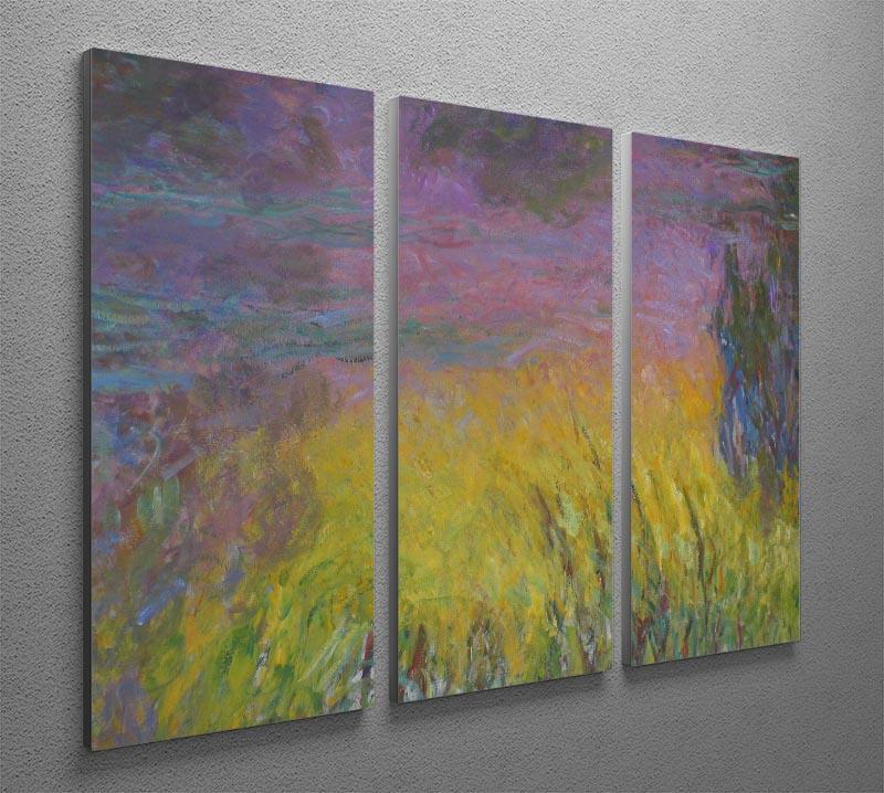 Water Lillies 12 by Monet Split Panel Canvas Print - Canvas Art Rocks - 4