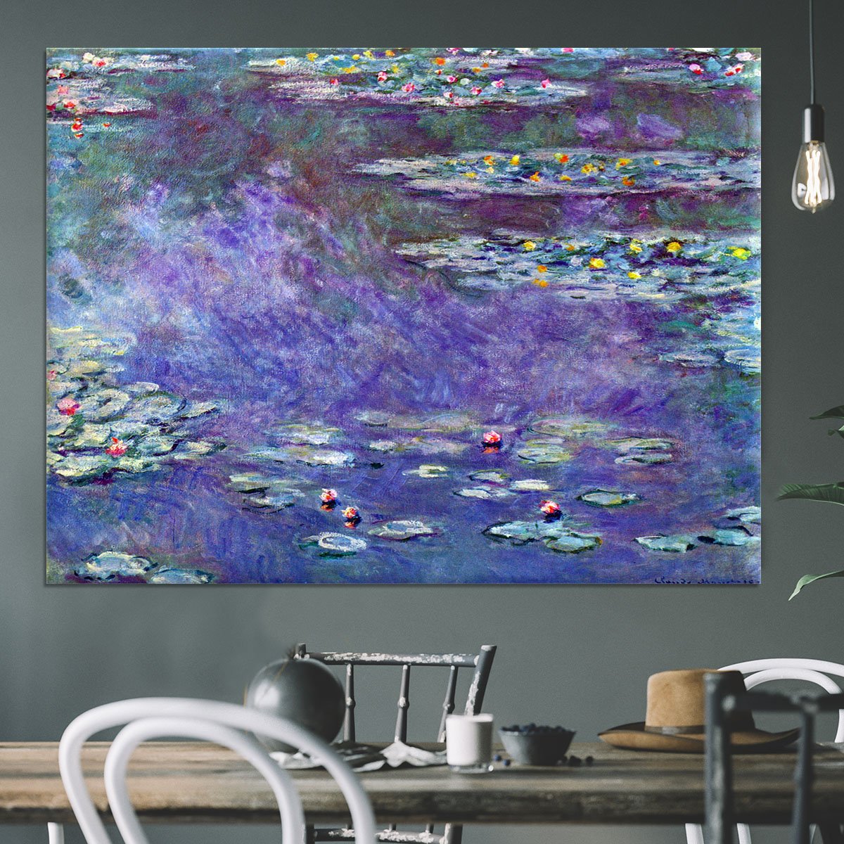 Water Lily Pond 3 by Monet Canvas Print or Poster