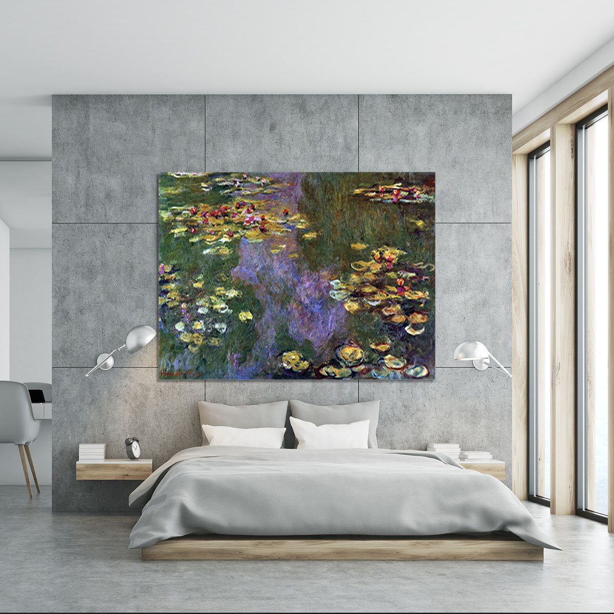 Water Lily Pond Giverny by Monet Canvas Print or Poster