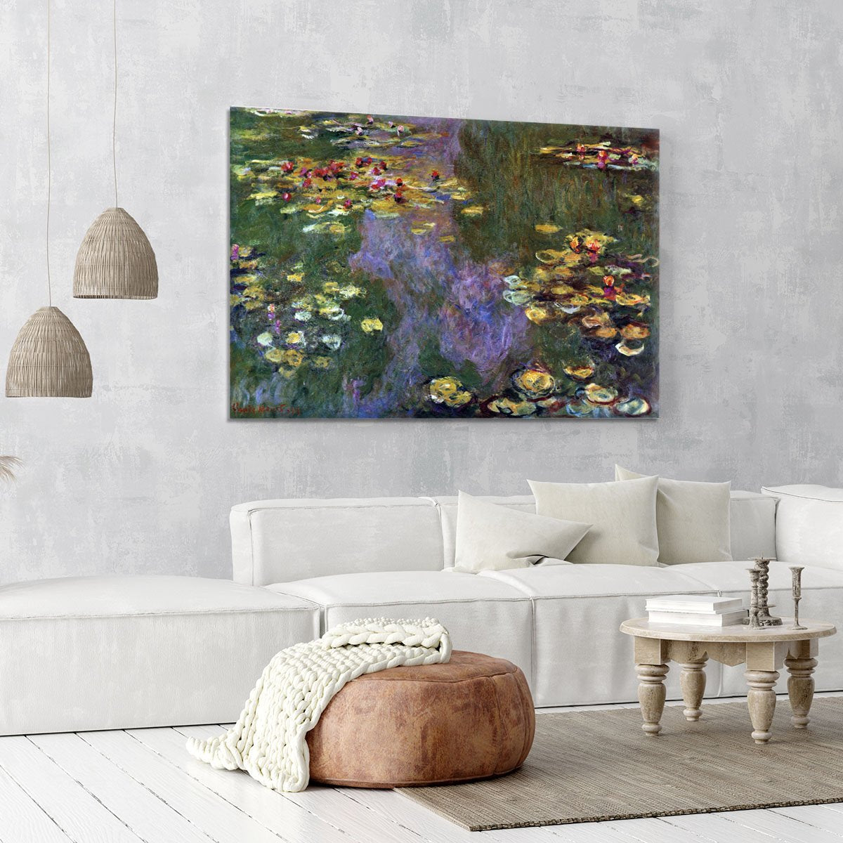 Water Lily Pond Giverny by Monet Canvas Print or Poster