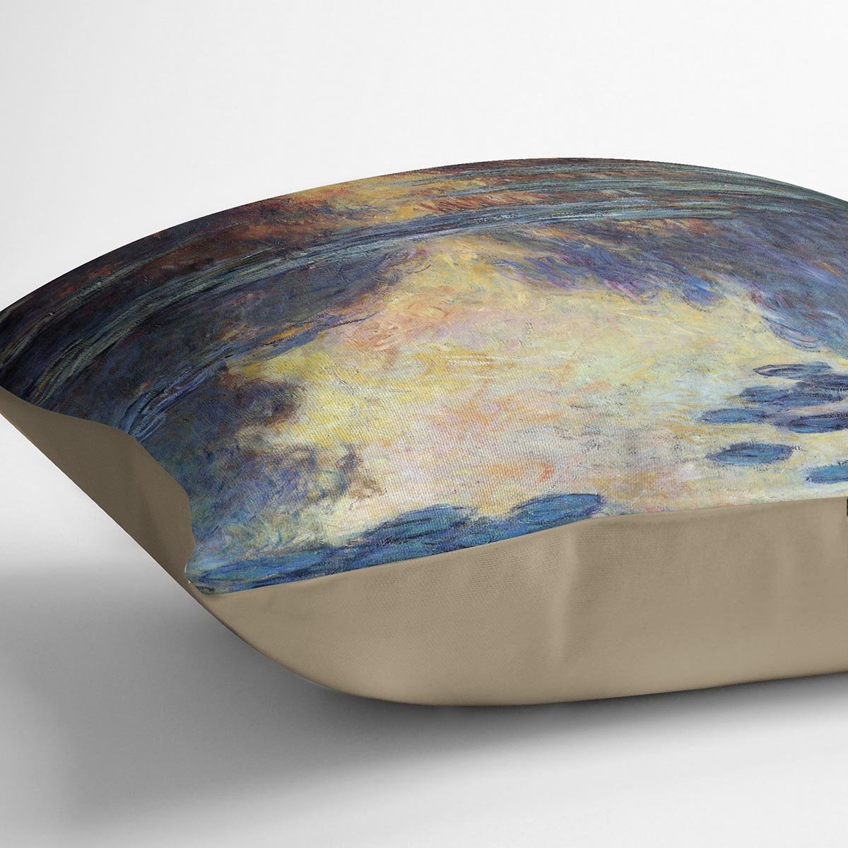Water lilies water landscape 2 by Monet Throw Pillow