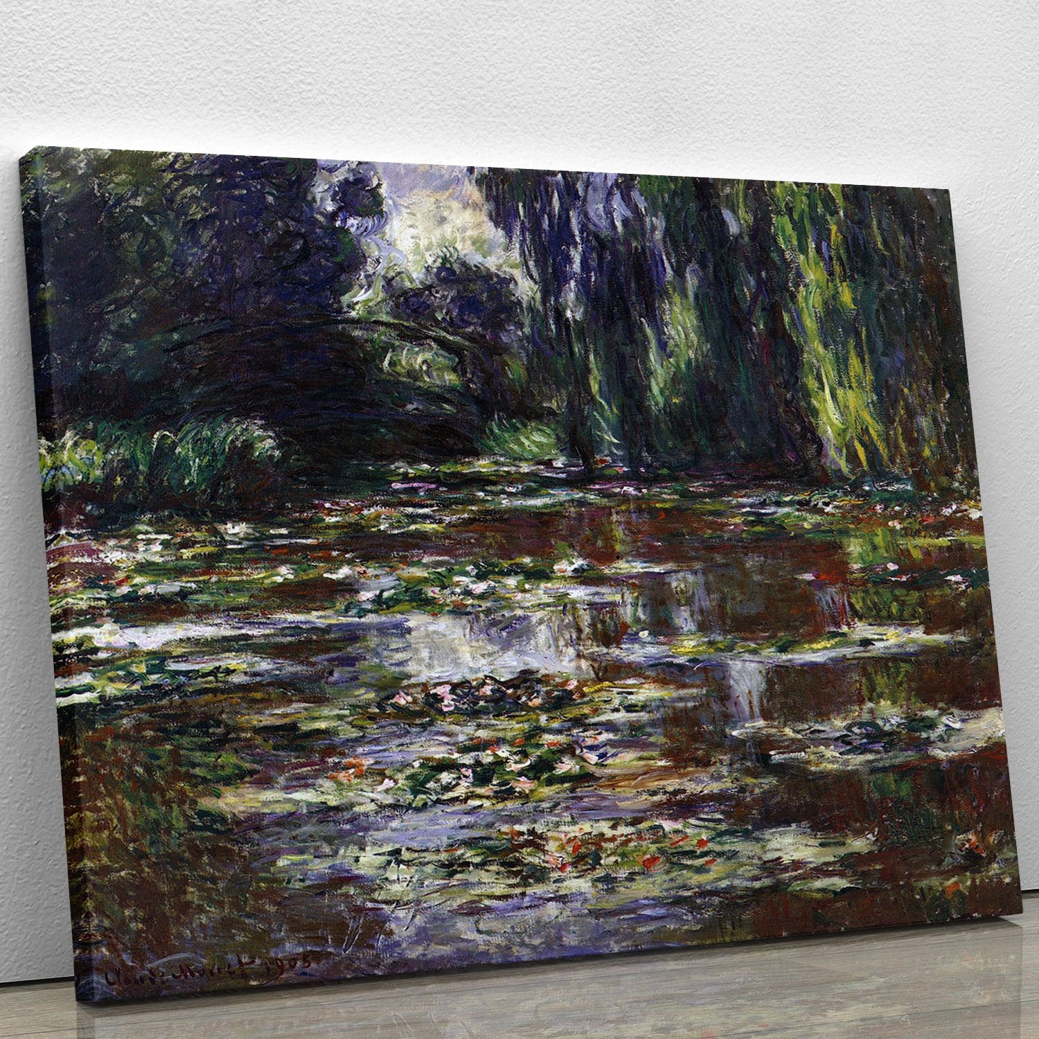 Water lilies water landscape 3 by Monet Canvas Print or Poster