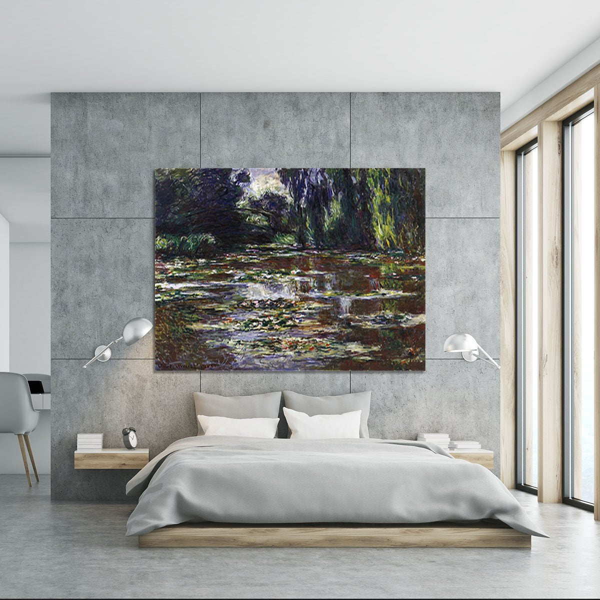Water lilies water landscape 3 by Monet Canvas Print or Poster