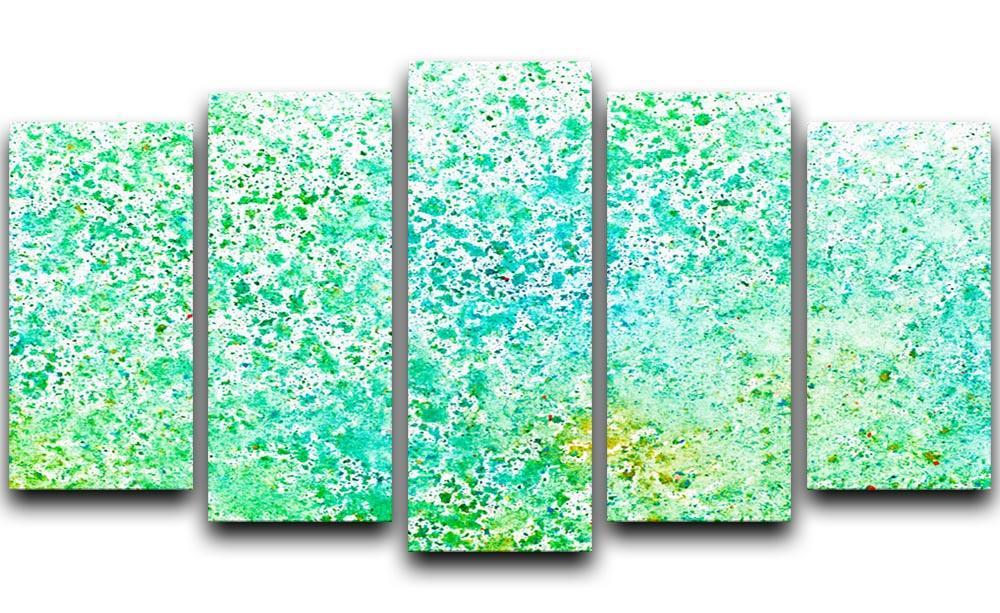 Watercolor painting on paper 5 Split Panel Canvas  - Canvas Art Rocks - 1