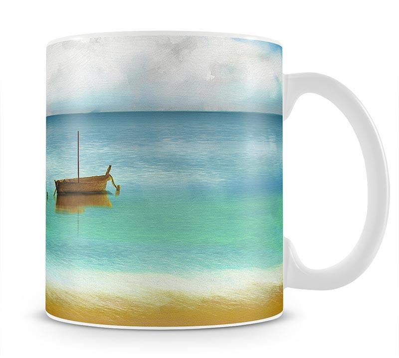 Watercolour Beach Scene Mug - Canvas Art Rocks - 1