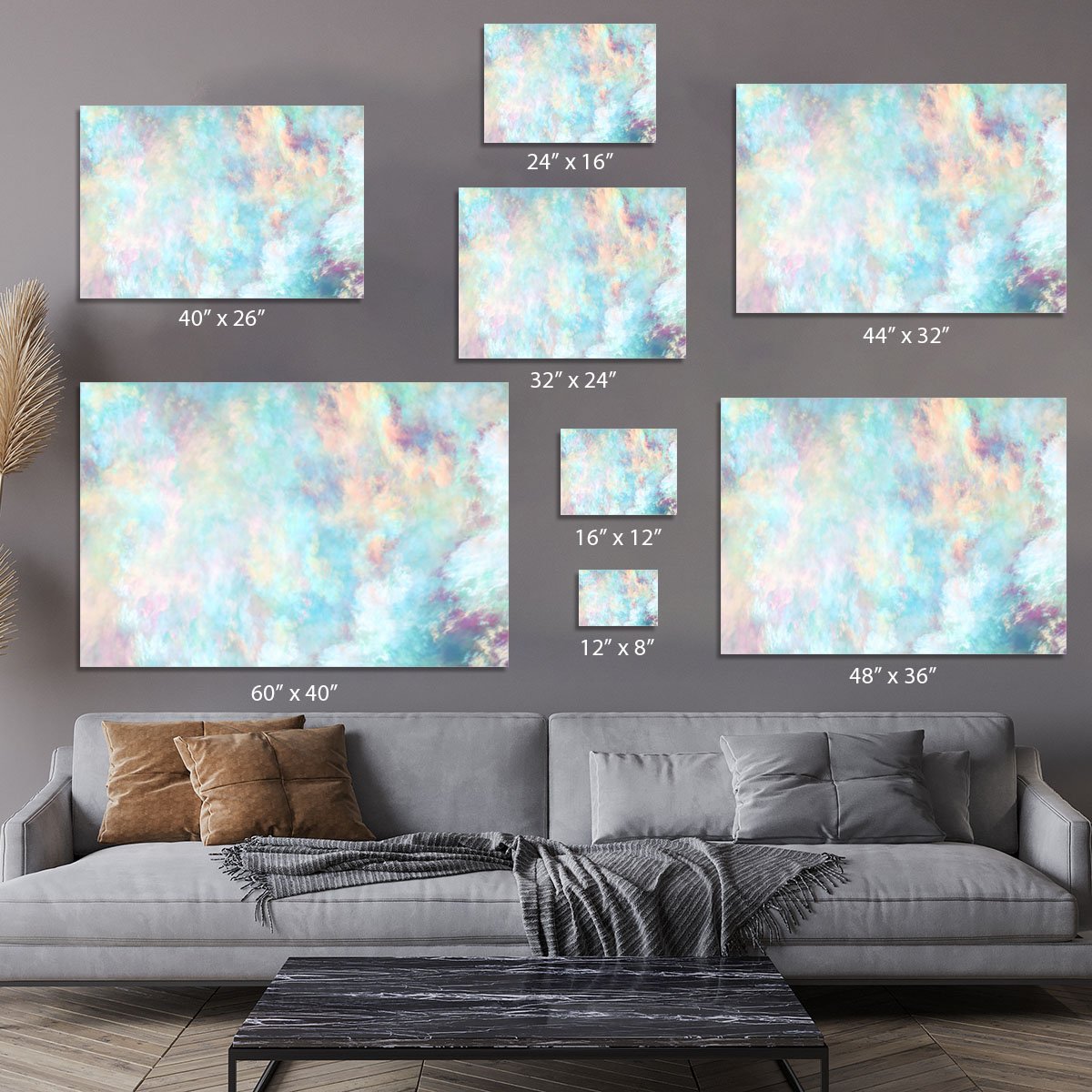 Watercolour Clouds Canvas Print or Poster