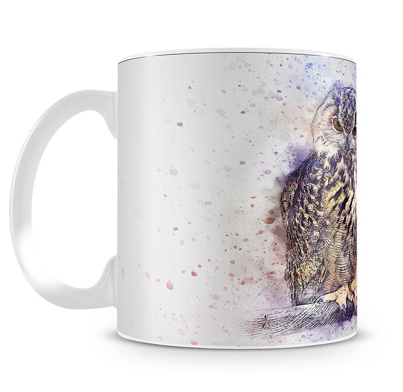 Watercolour Owl Mug - Canvas Art Rocks - 2