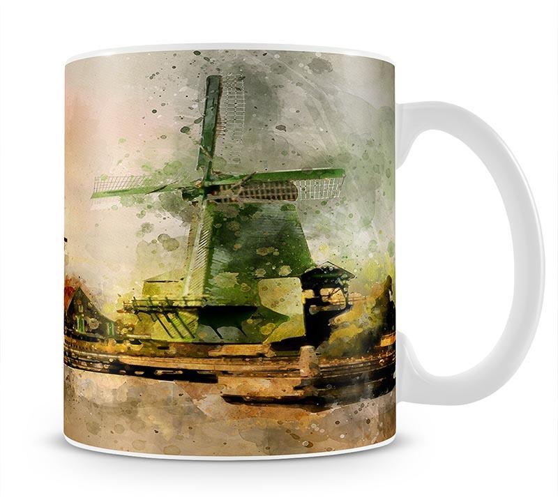 Watercolour Wind Mills Mug - Canvas Art Rocks - 1