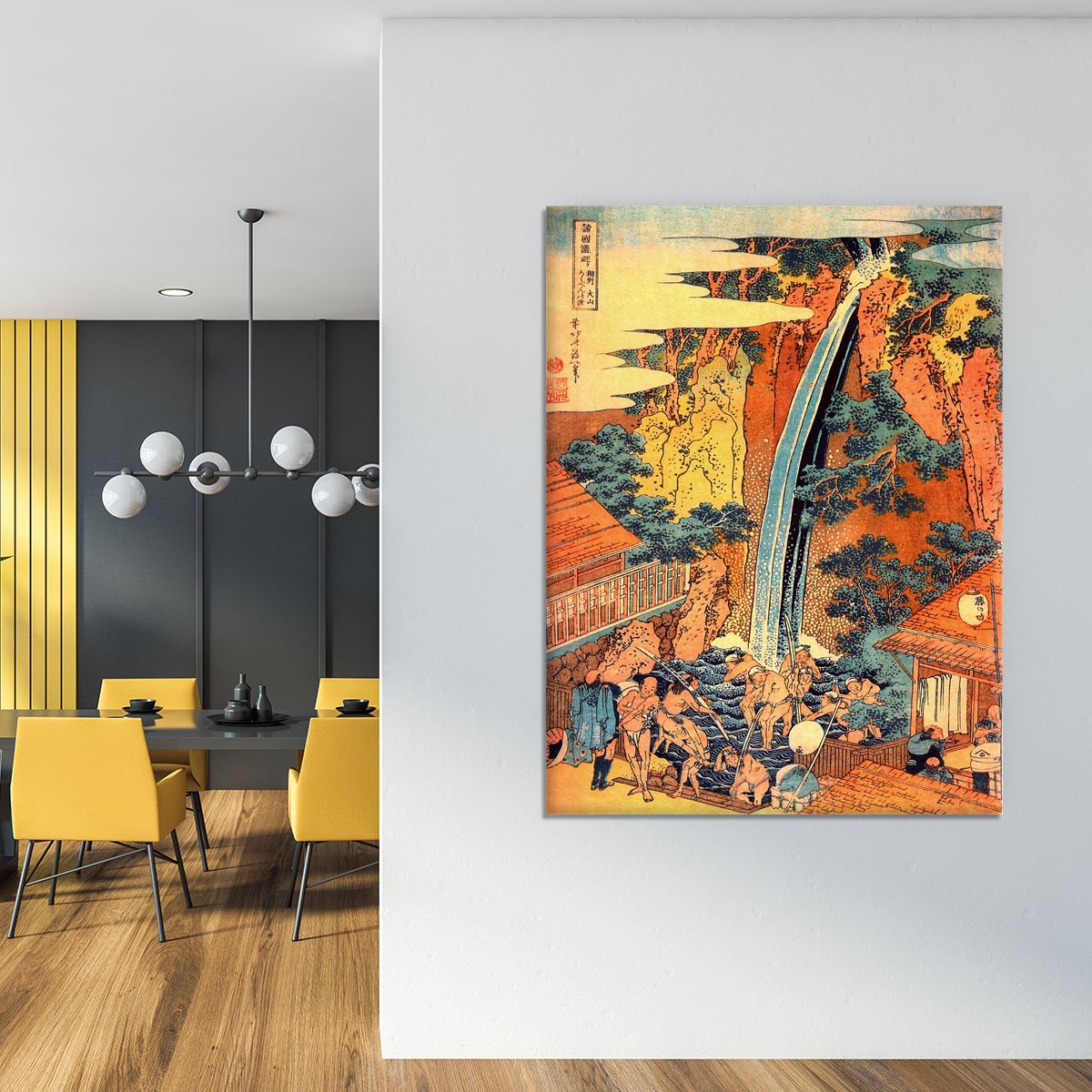 Waterfalls in all provinces 2 by Hokusai Canvas Print or Poster