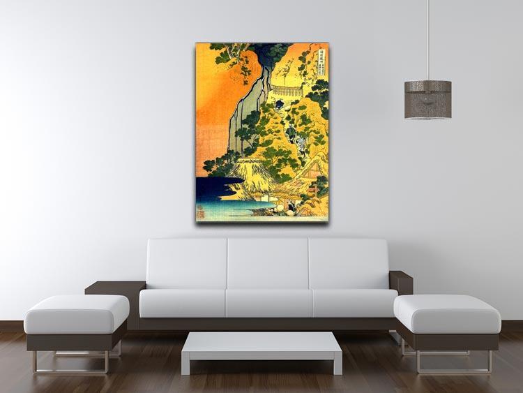 Waterfalls in all provinces by Hokusai Canvas Print or Poster - Canvas Art Rocks - 4