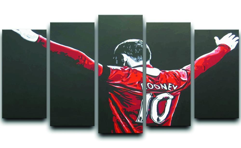Wayne Rooney 5 Split Panel Canvas  - Canvas Art Rocks - 1