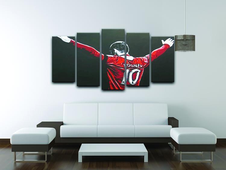 Wayne Rooney 5 Split Panel Canvas - Canvas Art Rocks - 3