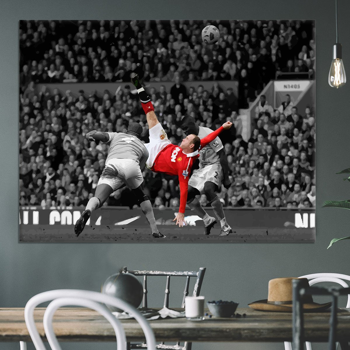 Wayne Rooney Bicycle Kick Canvas Print or Poster