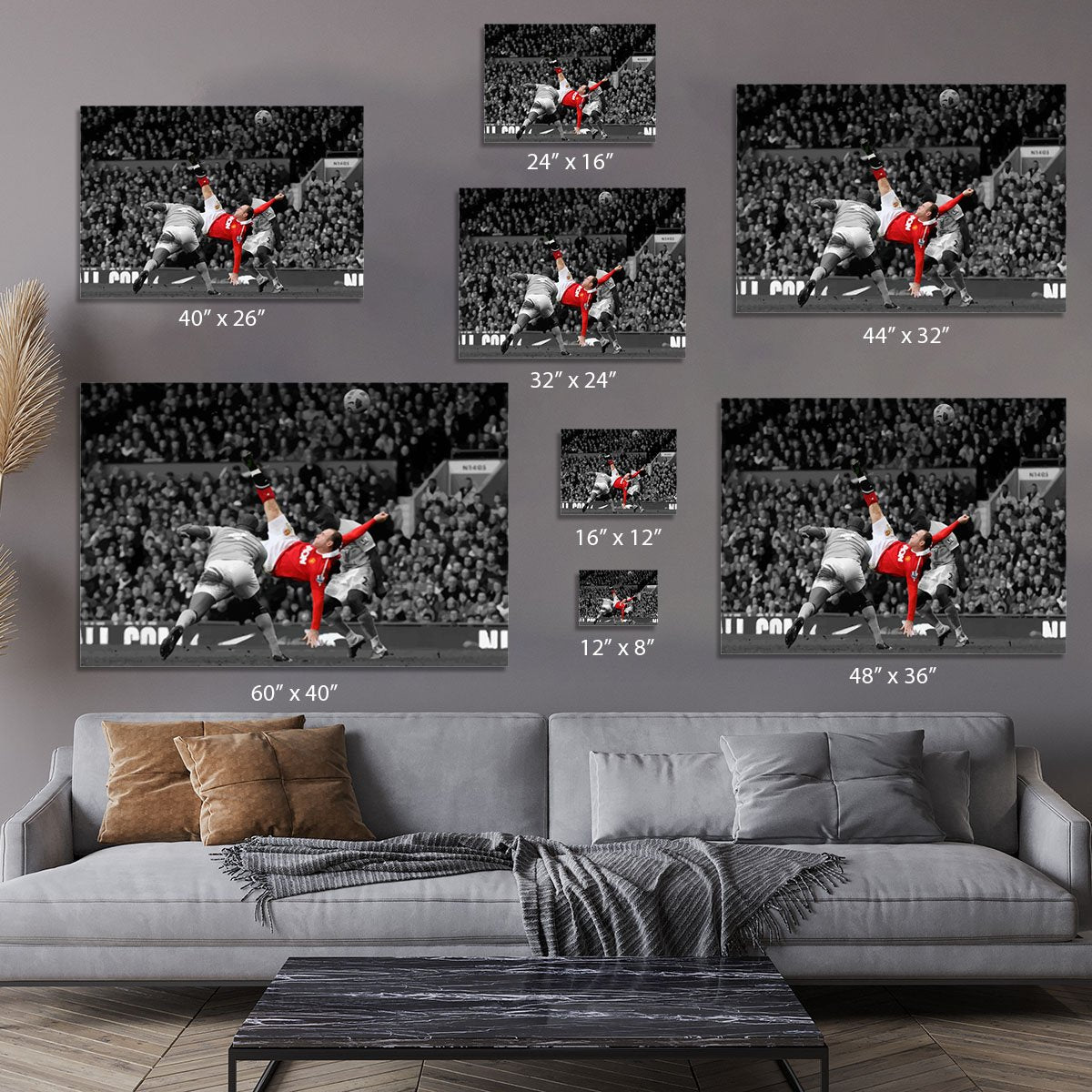 Wayne Rooney Bicycle Kick Canvas Print or Poster