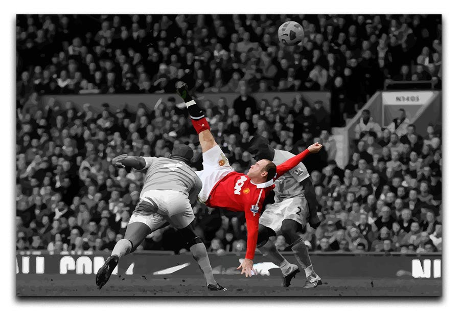 Wayne Rooney Bicycle Kick Print - Canvas Art Rocks - 1