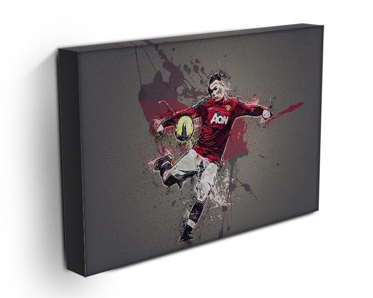 Wayne Rooney Paint Splatter Canvas Print or Poster - Canvas Art Rocks - 3