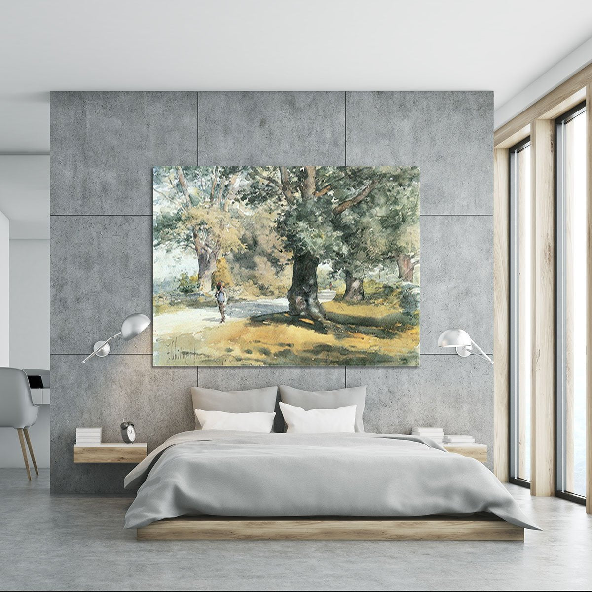 Wayside Inn Mass by Hassam Canvas Print or Poster