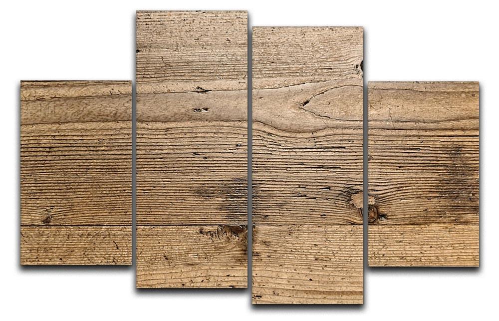 Weathered wood 4 Split Panel Canvas - Canvas Art Rocks - 1